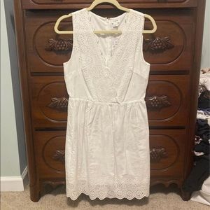 J crew white eyelet dress